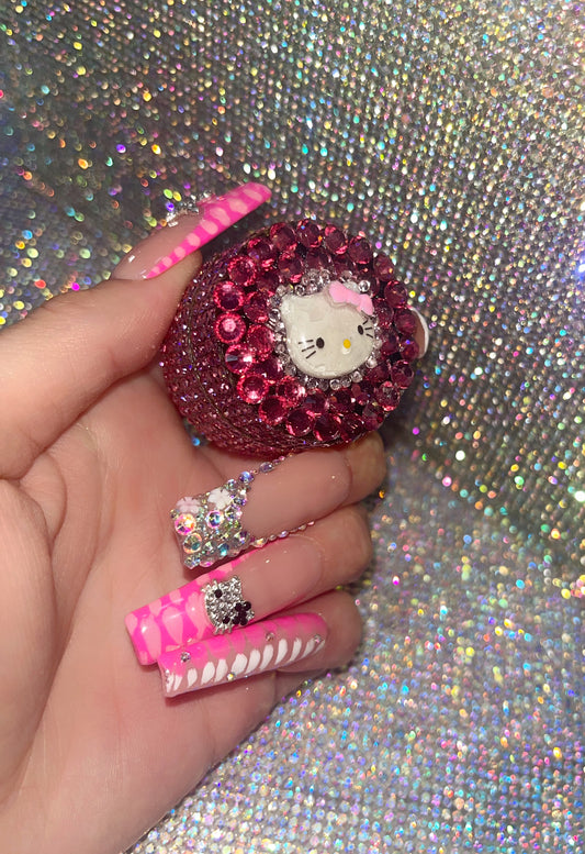 Pink bling tiny container